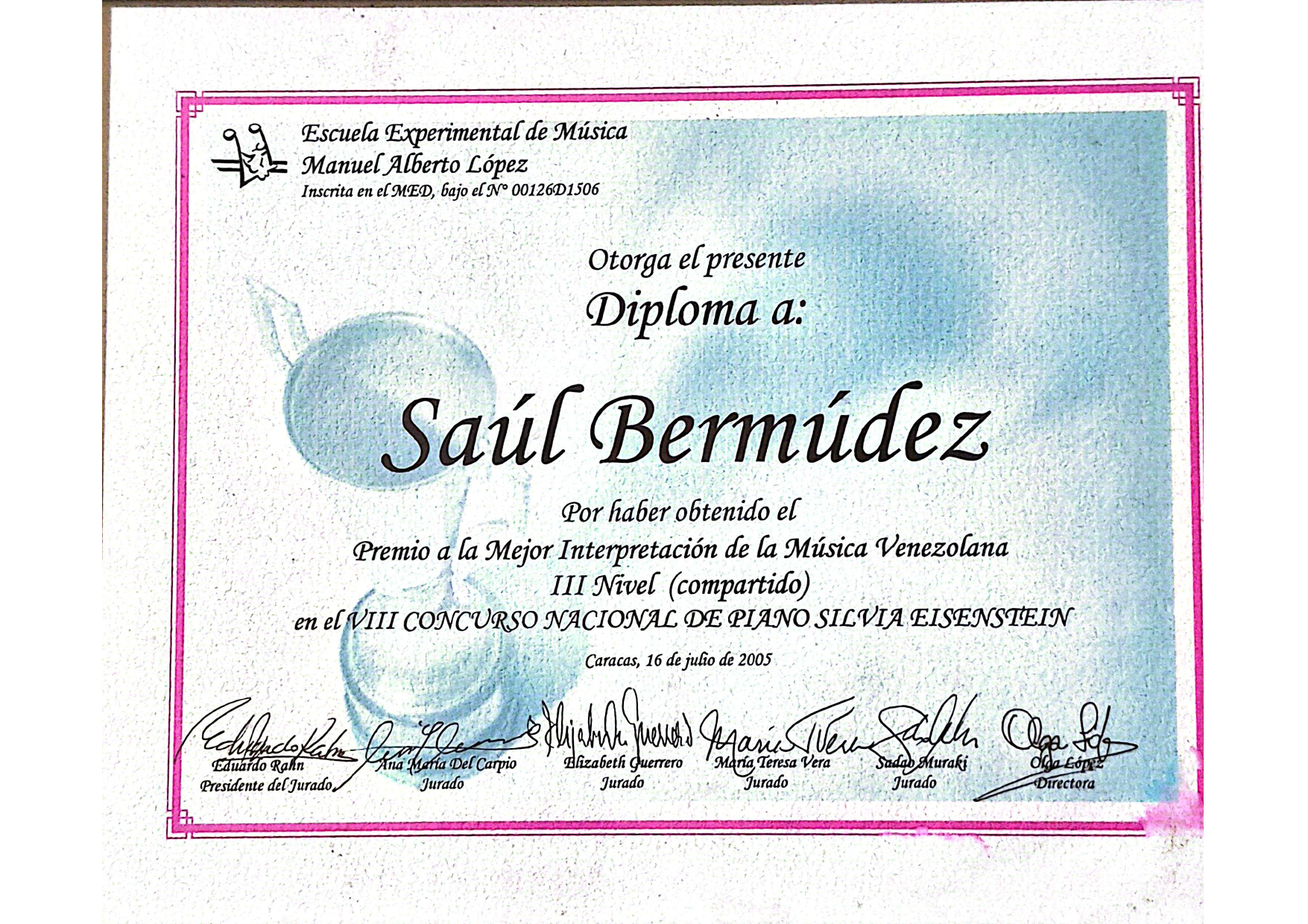 VIII Concurso Nacional de Piano Silvia Eisenstein